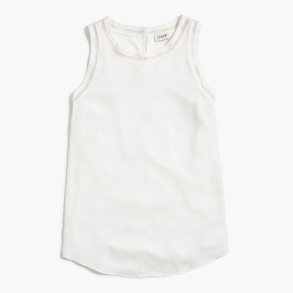 J. Crew Petite Drapey Top with Ladder Trim NWT - Picture 1 of 7